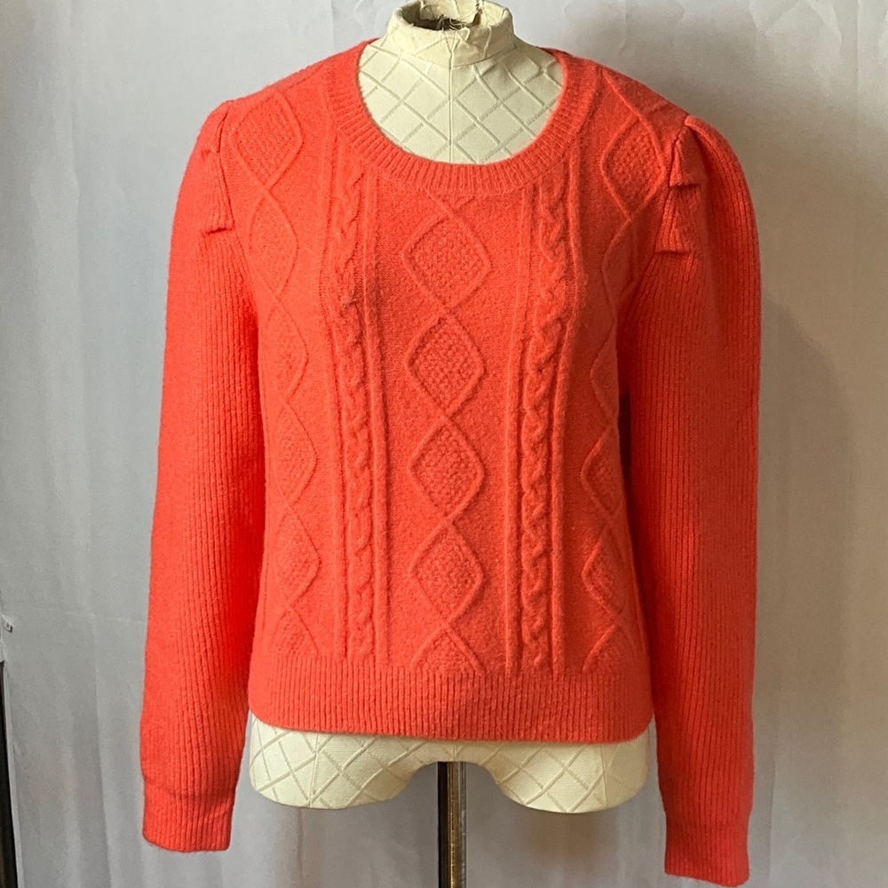 The Drop Orange Cable Knit Sweater size medium new with tags